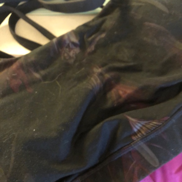 Lululemon black print energy bra size 10 - Picture 5 of 5